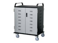 Anthro Advanced Laptop Charging Cart - cart - for 20 notebooks - silver metallic with black accents