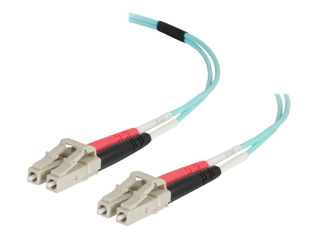 C2G 9m LC-LC 50/125 OM4 Duplex Multimode Fiber Cable - Aqua - patch cable -