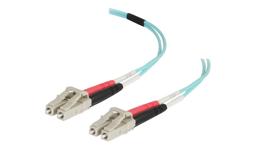 C2G 9m LC-LC 50/125 OM4 Duplex Multimode Fiber Cable - Aqua - patch cable - 9 m - aqua