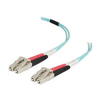 C2G 9m LC-LC 50/125 OM4 Duplex Multimode Fiber Cable - Aqua - patch cable -