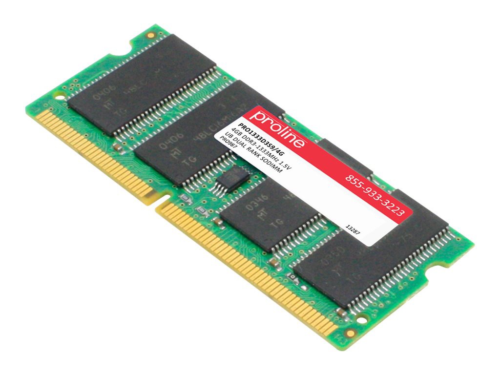 Proline - DDR3 - module - 4 GB - SO-DIMM 204-pin - 1333 MHz / PC3-10600 - unbuffered