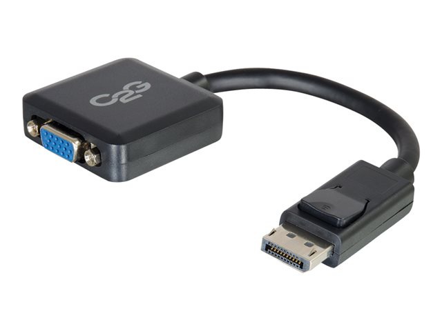 C2G 8in DisplayPort to VGA Adapter - DP to VGA Adapter Converter - Black -