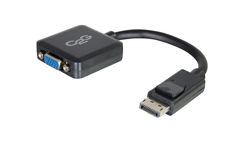 C2G 8in DisplayPort to VGA Adapter - DP to VGA Adapter Converter - Black - M/F - Câble DisplayPort - 20.32 cm
