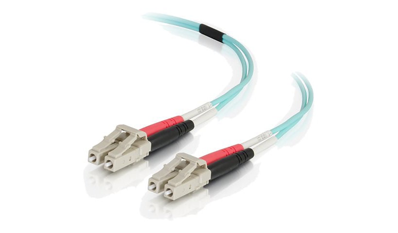 C2G 5m LC-LC 50/125 Duplex Multimode OM4 Fiber Cable - Aqua - 16ft - patch cable - 5 m - aqua