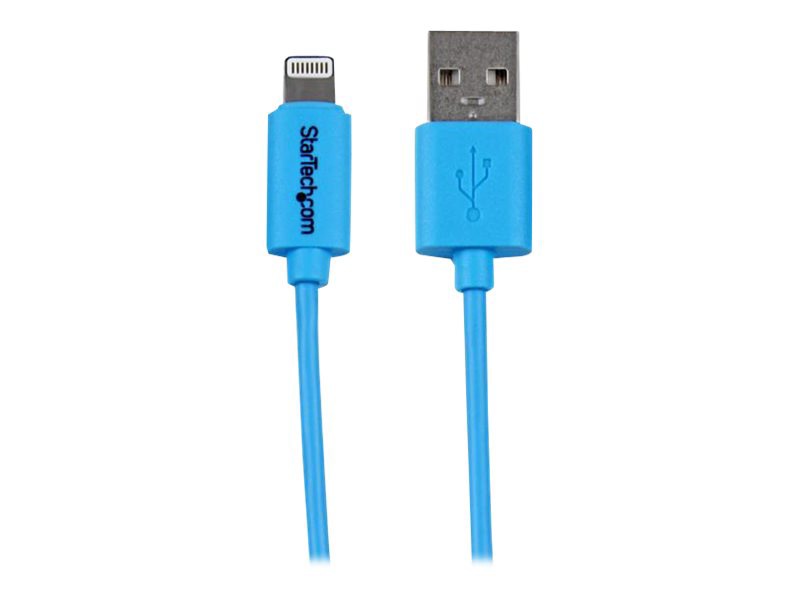 StarTech.com Blue Apple 8-pin Lightning to USB Cable for iPhone iPod iPad