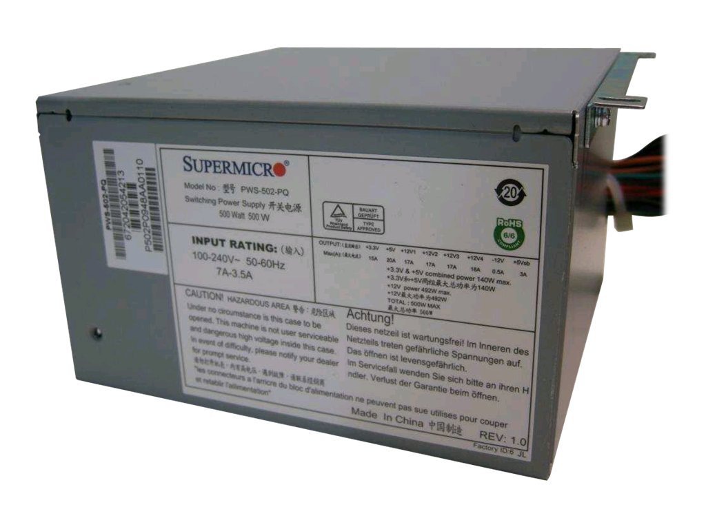 Supermicro PWS-502-PQ - power supply - 500 Watt
