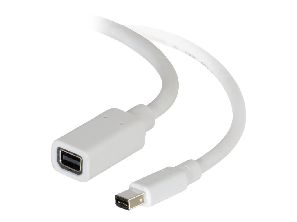 C2G 6ft Mini DisplayPort Extension Cable M/F - White - DisplayPort extensio