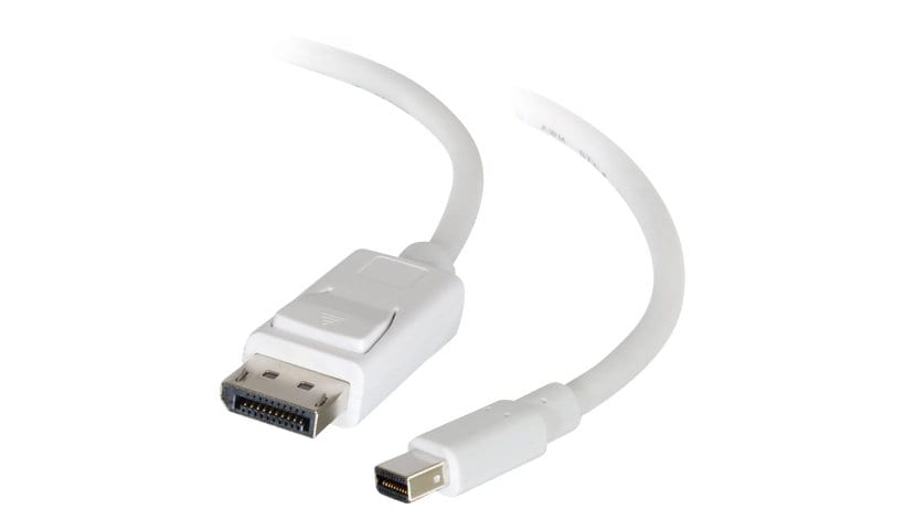 C2G 10ft Mini DisplayPort to DisplayPort Adapter Cable M/M - White - Displa