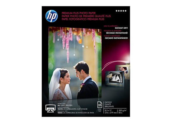 HP Premium Plus - photo paper - 25 sheet(s) - Letter - 300 g/m²