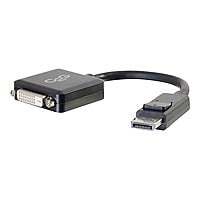 C2G 8in DisplayPort to DVI-D Adapter - DP to DVI D Adapter - Black - M/F