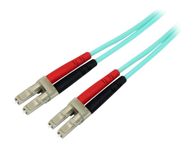 StarTech.com 1m (3ft) OM3 Multimode Fiber Optic Cable, LC/UPC to LC/UPC, LOMMF Fiber Patch Cord