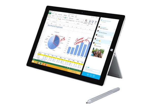 Microsoft Surface Pro 3 - 12" - Core i7 4650U - Windows 8.1 Pro 64-bit - 8 GB RAM - 256 GB SSD