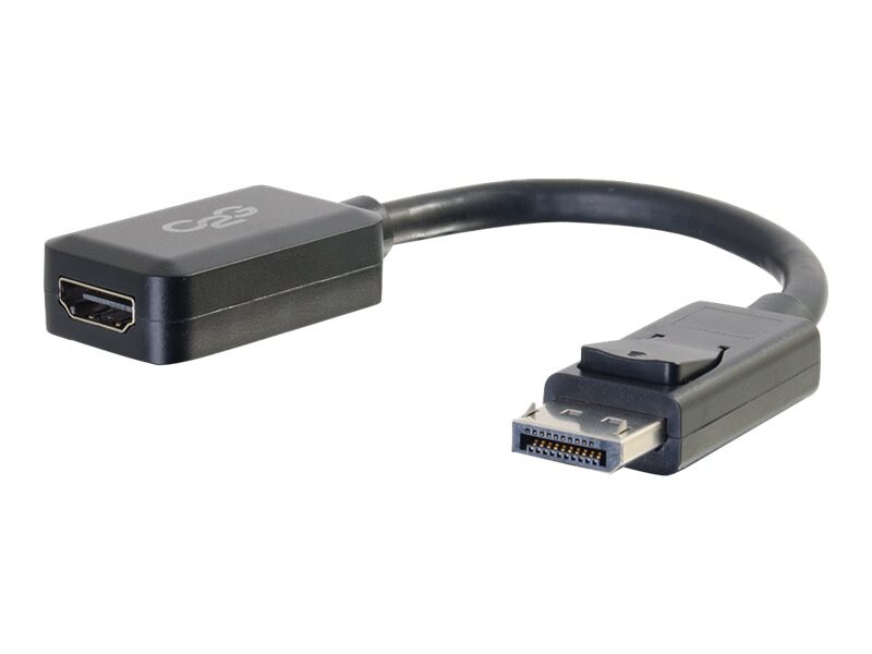 C2G 8in DisplayPort to HDMI Adapter - DP to HDMI Adapter - 1080p - Black - M/F - adaptateur vidéo - DisplayPort / HDMI - 20.3 cm