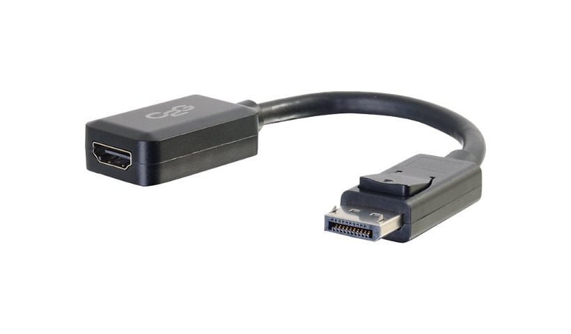 C2G 8in DisplayPort to HDMI Adapter - DP to HDMI Adapter - 1080p - Black - M/F - adaptateur vidéo - DisplayPort / HDMI - 20.3 cm