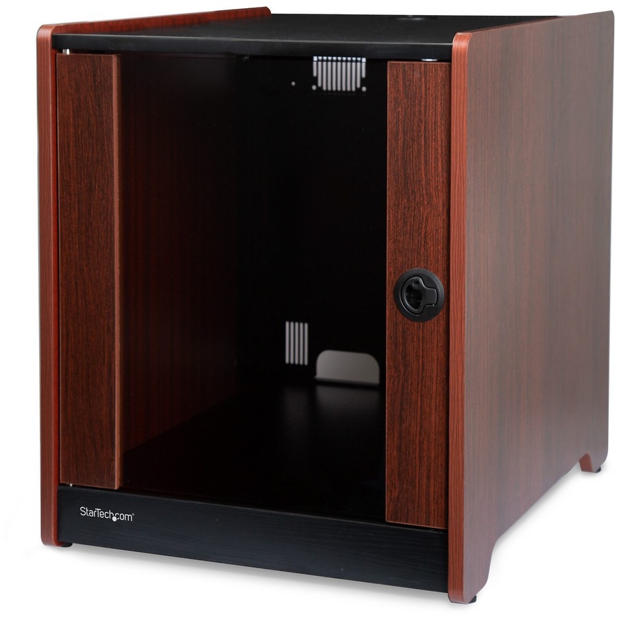 StarTech.com AV Rack Cabinet Enclosure - 12U - 21in Depth - Wood Finish