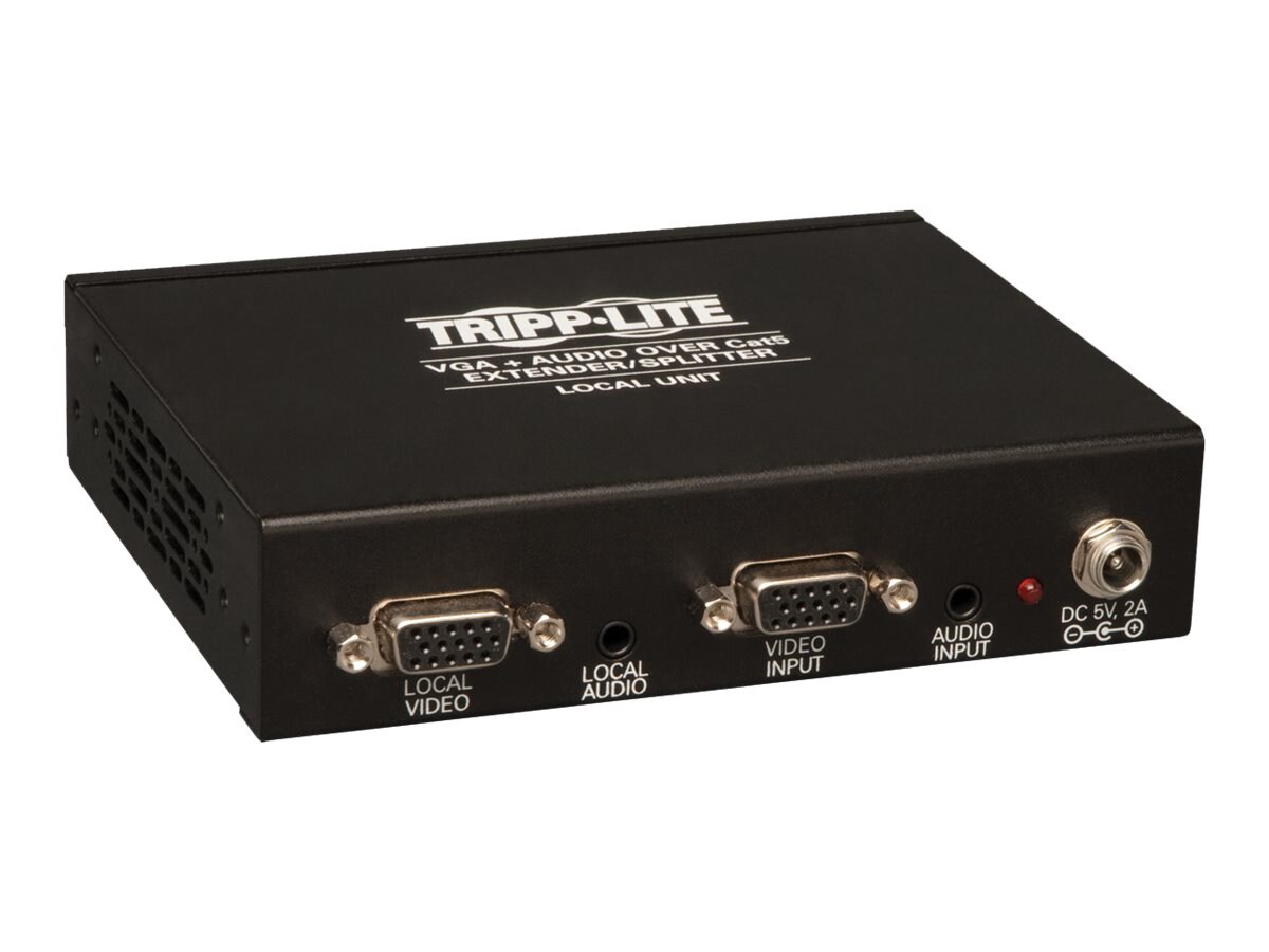 Tripp Lite 4-Port VGA + Audio over Cat5 Cat6 Video Extender Splitter Transmitter - video/audio extender - TAA Compliant