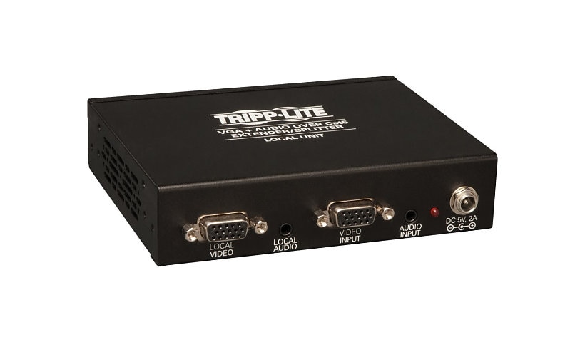 Tripp Lite 4-Port VGA + Audio over Cat5 Cat6 Video Extender Splitter Transmitter - video/audio extender - TAA Compliant