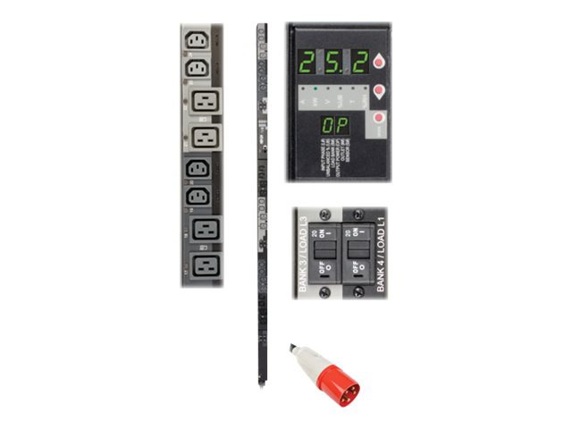 Tripp Lite PDU 3-Phase Switched 240V 25.2kW C13 C19 IEC309 60A Red 0URM