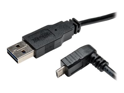 Tripp Lite 6ft USB 2.0 High Speed Cable Reversible A to Down Angle 5Pin Micro B M/M 6' - USB cable - Micro-USB Type B to