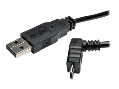 Tripp Lite 6ft USB 2.0 High Speed Cable Reversible A to Up Angle 5Pin Micro B M/M 6' - USB cable - Micro-USB Type B to