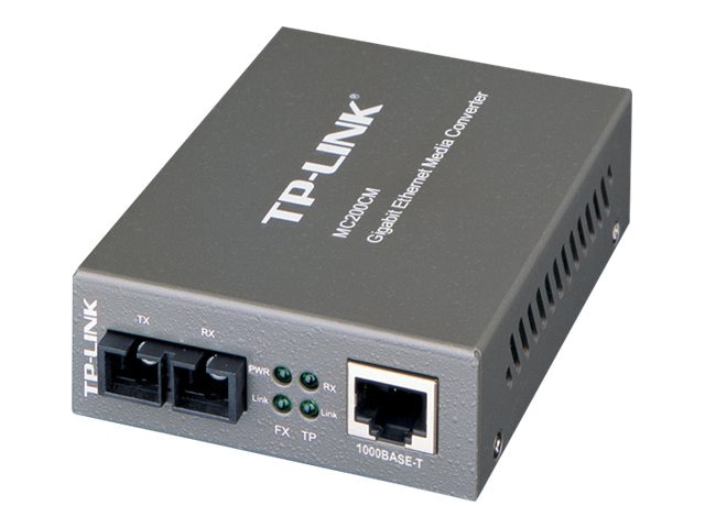 TP-LINK MC200CM - Gigabit SFP to RJ45 Fiber Media Converter - Black