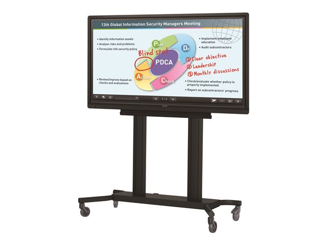 Sharp PN-L703B Interactive 70” Aquos Board Bundle w/PC & Cart