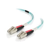 C2G 1m LC-LC 50/125 Duplex Multimode OM4 Fiber Cable - Aqua - 3ft - patch cable - 1 m - aqua