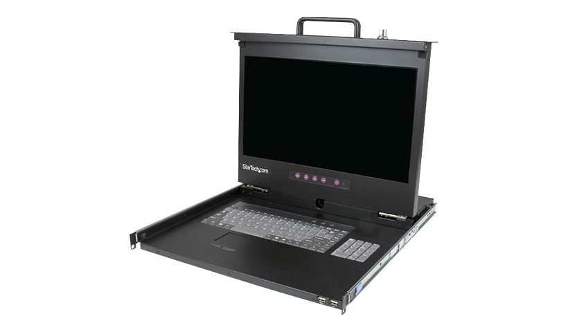 StarTech.com 1U 17" HD 1080p Rackmount LCD Console with Front USB Hub - KVM