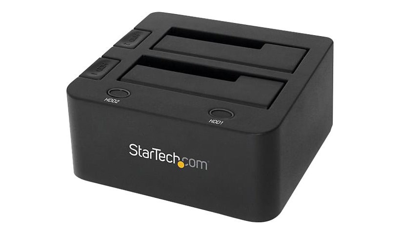 StarTech.com 2-Bay USB to SATA Hard Drive Docking Station, 2.5/3.5" SSD/HDD