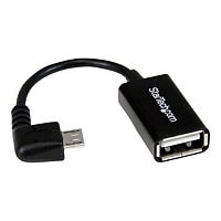 StarTech.com 5in Right Angle Micro USB to USB OTG Host Adapter M/F
