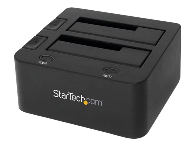 StarTech.com 2-Bay USB 3.0 to SATA Hard Drive Docking Station, 2.5/3.5" SSD/HDD Dock, Hard Drive Bay