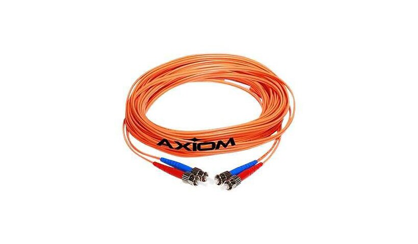 Axiom LC-LC Multimode Duplex OM3 50/125 Fiber Optic Cable - 1m - Aqua - network cable - 1 m