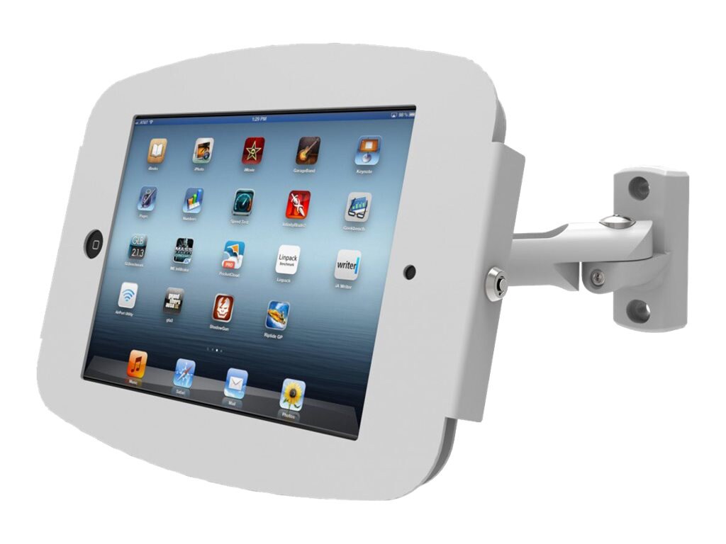 Compulocks Space Swing Arm iPad 9.7" Wall Mount White - enclosure - Anti-Theft - for tablet