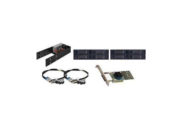 Sonnet Mobile Rack Device Mounting Kit Storage Expansion x8 Edition - storage drive cage - SATA 6Gb/s / SAS 6Gb/s - PCIe