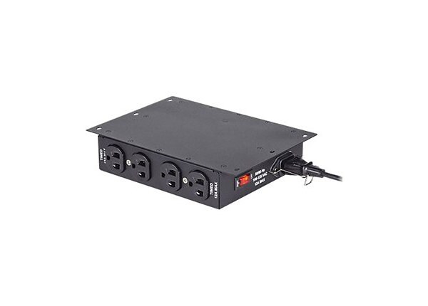 Black Box Timer for iPad, Chromebook, Tablet, and Laptop Cart - power distribution strip