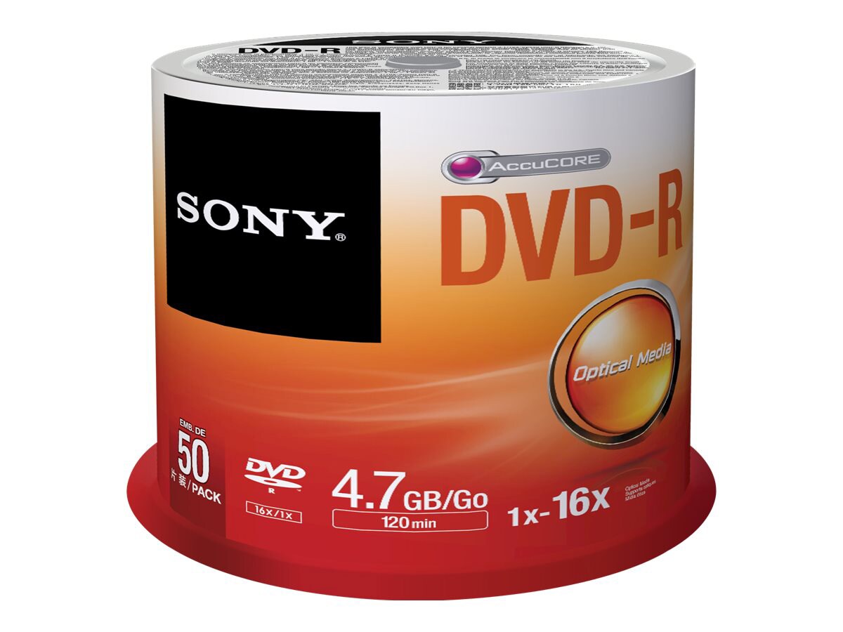 Sony DMR-47SP - DVD-R x 50 - 4.7 GB - storage media