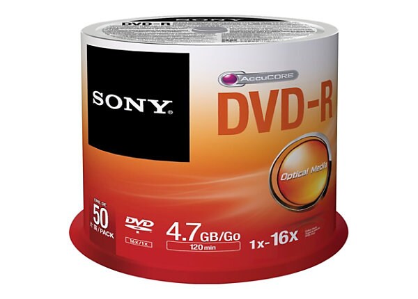 Sony DMR-47SP - DVD-R x 50 - 4.7 GB - storage media