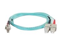C2G 2m LC-SC 50/125 Duplex Multimode OM4 Fiber Cable - Aqua - 6ft - patch c