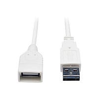 Eaton Tripp Lite Series Universal Reversible USB 2.0 Extension Cable (Reversible A to A M/F), White, 3 ft. (0.91 m) -