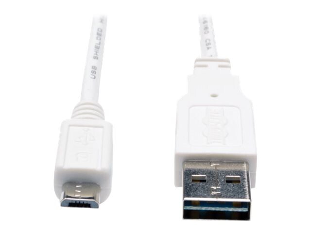 Tripp Lite 6 Inch USB 2.0 Universal Reversible Cable A to 5Pin Mic B White