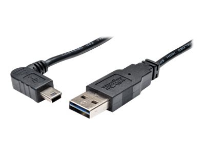 Tripp Lite 6ft USB 2.0 High Speed Cable Reversible A to Right Angle 5Pin Mini B M/M 6' - USB cable - mini-USB Type B to