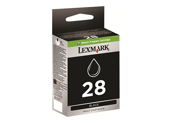 Lexmark Cartridge No. 28 - black - original - ink cartridge - LRP