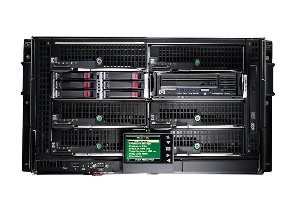 HPE BLc3000 Enclosure w/4 Power Supplies and 6 Fans with Insight Control Environment License - rack-mountable - 6U