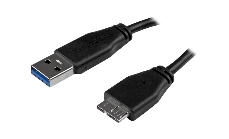 StarTech.com 2m / 6ft Slim SuperSpeed USB 3.0 A Micro B Cable - M/M - USB3AUB2MS - USB Cables - CDW.com
