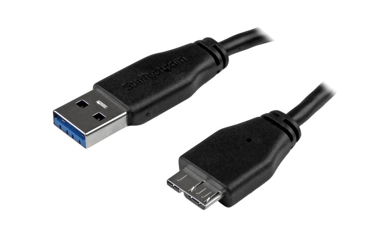 Slim SuperSpeed USB A to Micro B Cable - M/M - USB3AUB50CMS - USB Cables CDW.com