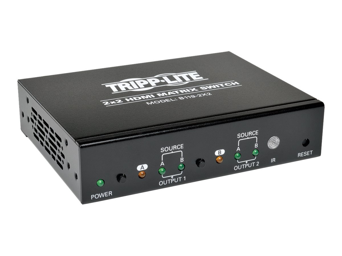 Tripp Lite 2x2 HDMI Matrix Switch Video & Audio 1920x1200 at 60Hz / 1080p - video/audio switch - TAA Compliant