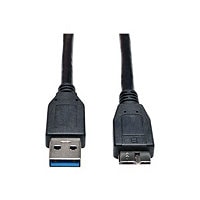 Eaton Tripp Lite Series USB 3.0 SuperSpeed Device Cable (A to Micro-B M/M) Black, 6 ft. (1.83 m) - USB cable - Micro-USB