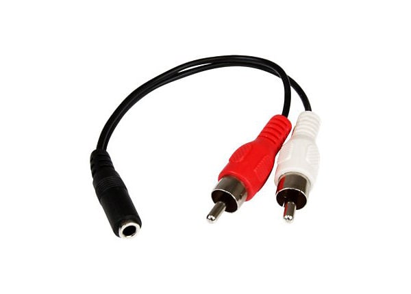 StarTech.com 6in Stereo Audio Cable - 3.5mm Female to 2x RCA Male - MUFMRCA  - Audio & Video Cables - CDW.ca