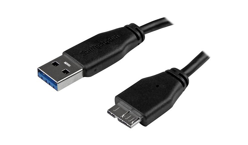 StarTech.com 1m 3ft Slim USB 3.0 A to Micro B Cable M/M - Mobile Charge Syn
