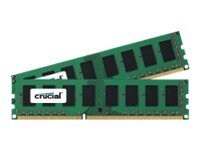 Crucial - DDR3 - 2 GB : 2 x 1 GB - DIMM 240-pin